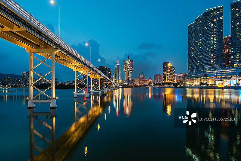 澳门新葡京夜景图片素材