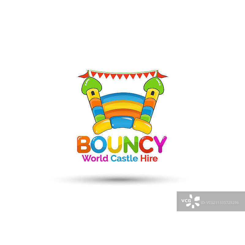 充气城堡租赁标志设计图片素材