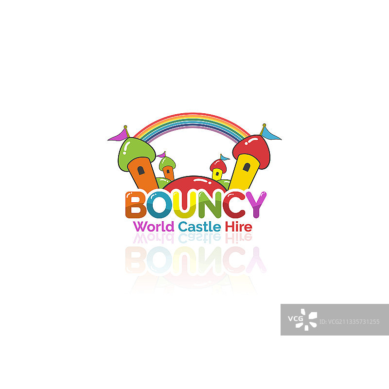 充气城堡租赁标志设计图片素材