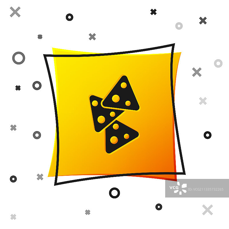 白色背景上的黑色玉米片图标图片素材