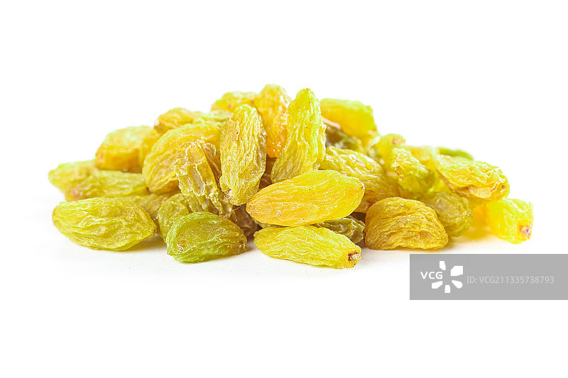 白底上的吐鲁番葡萄干图片素材