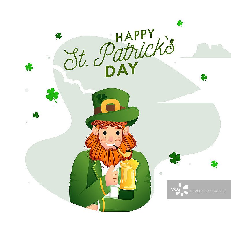 小精灵男人庆祝饮酒图片素材