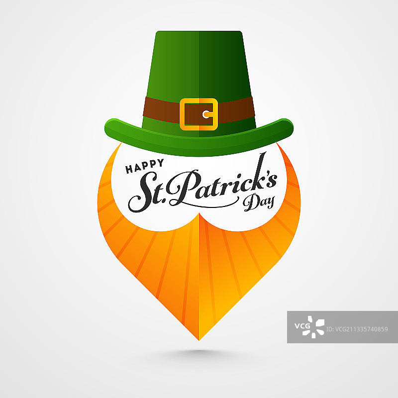 圣帕特里克节妖精帽字体图片素材