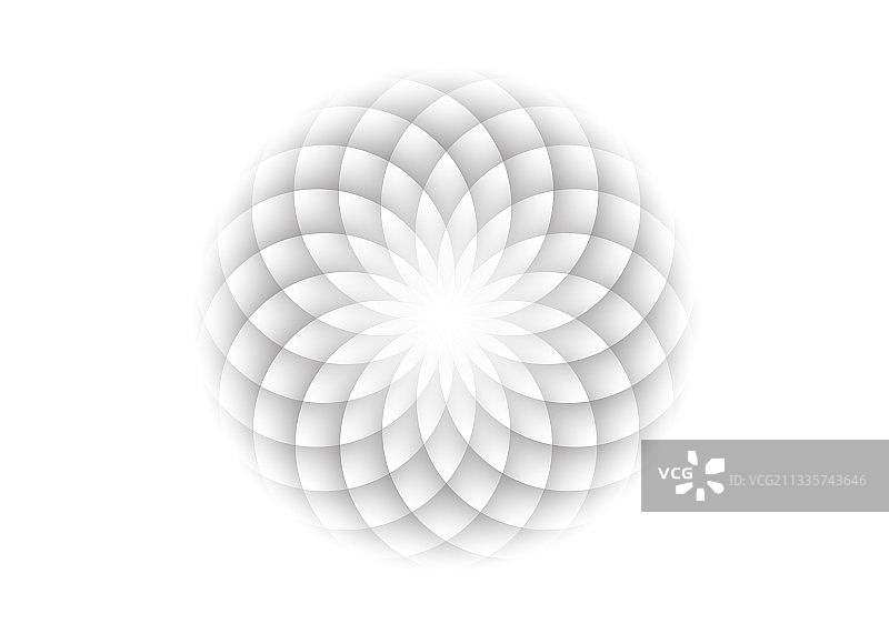 白莲花神圣几何符号图片素材