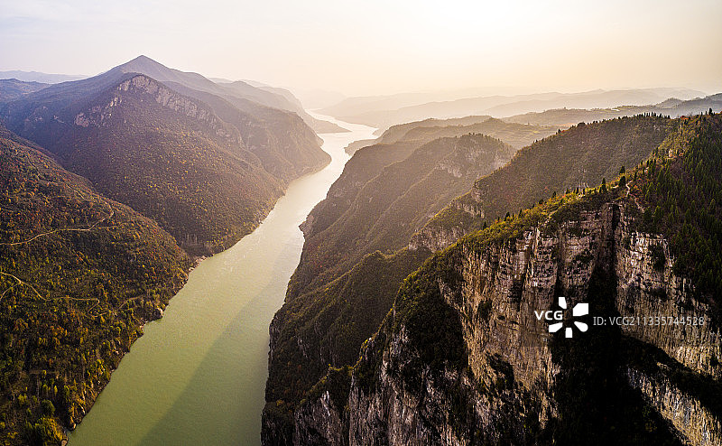 山西省运城市夏县黄河段风景图片素材