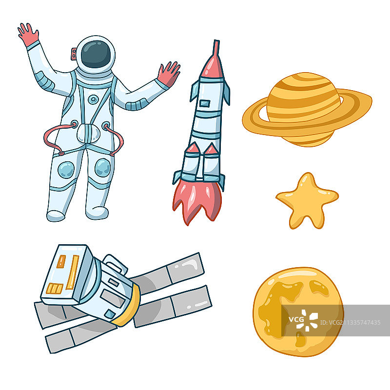 漫游宇宙太空飞船宇航员素材集合图片素材