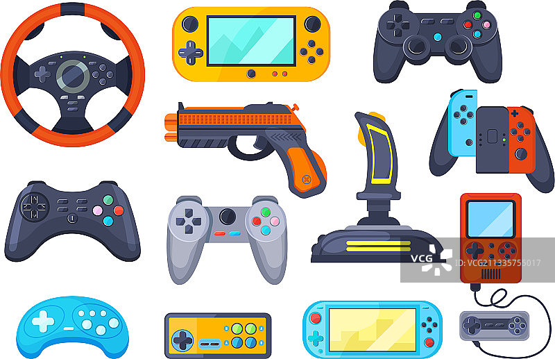游戏机手柄操纵杆视频合集图片素材
