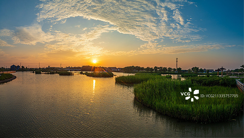 湿地日落图片素材
