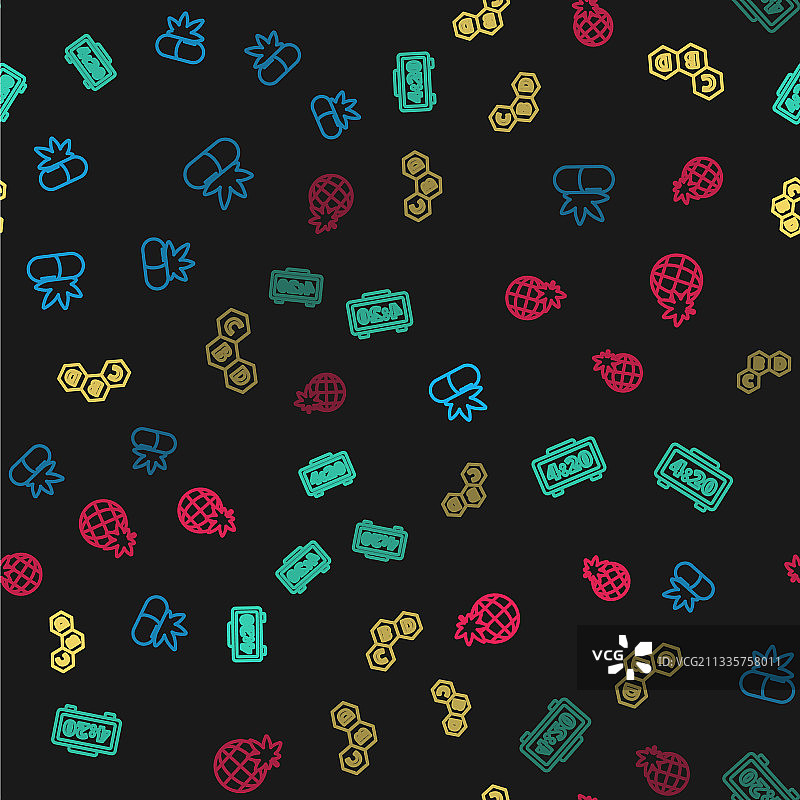 含大麻的药丸数字图案合集图片素材