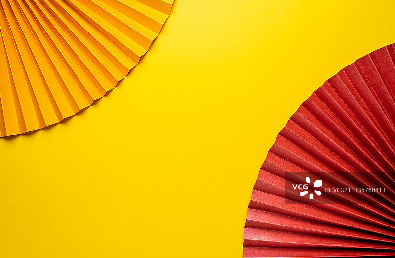 时尚纸扇炫彩海报背景图片素材