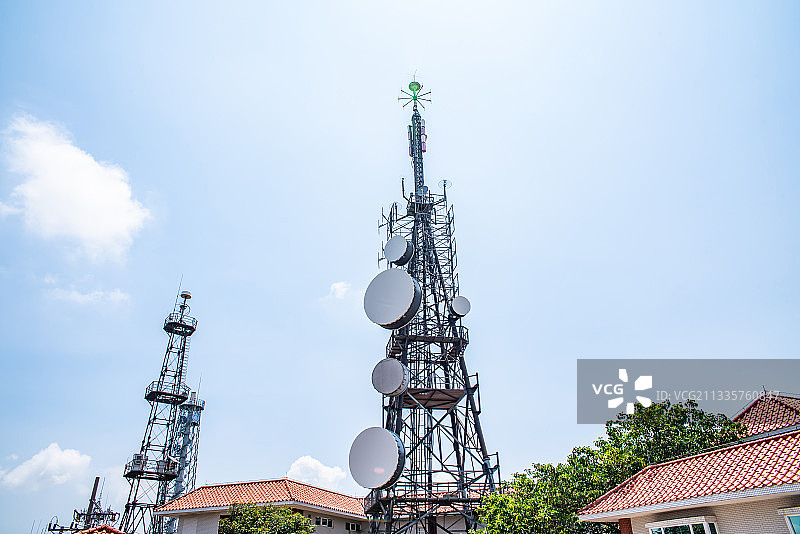 高架气象观测塔图片素材