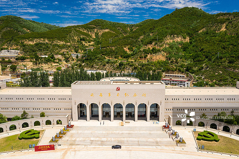 延安革命纪念馆航拍图图片素材