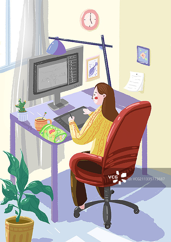 画画日常图片素材