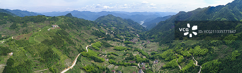 丽水景宁畲族自治县吴弄村全景图片素材