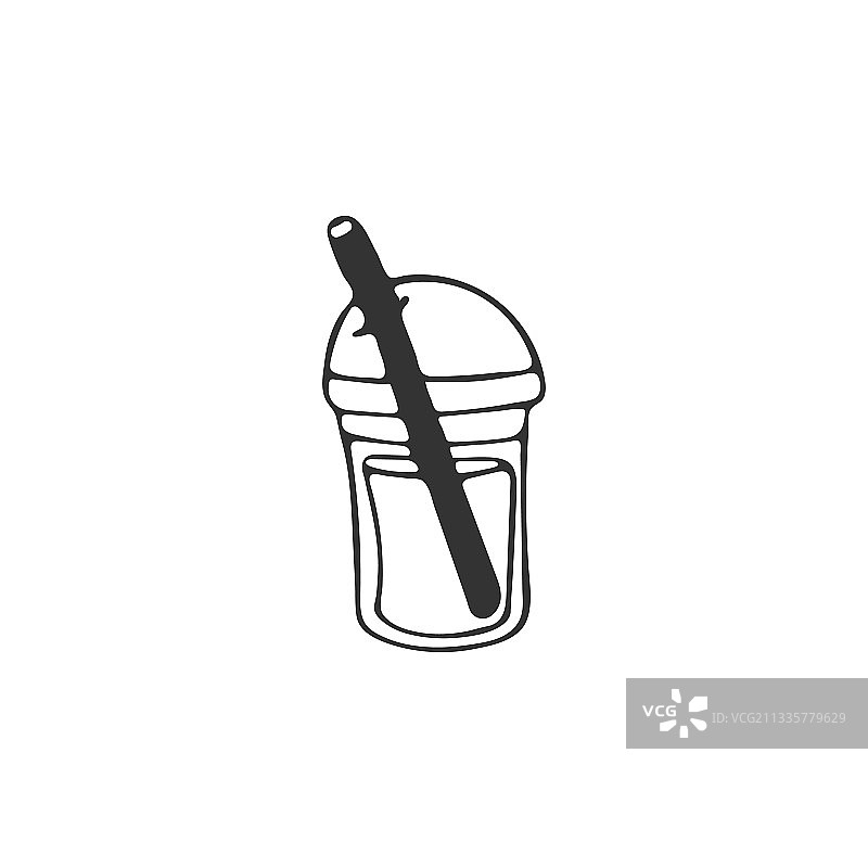 涂鸦风咖啡杯图片素材