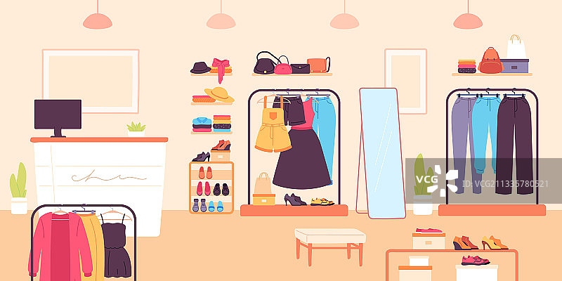 时尚女装零售店图片素材