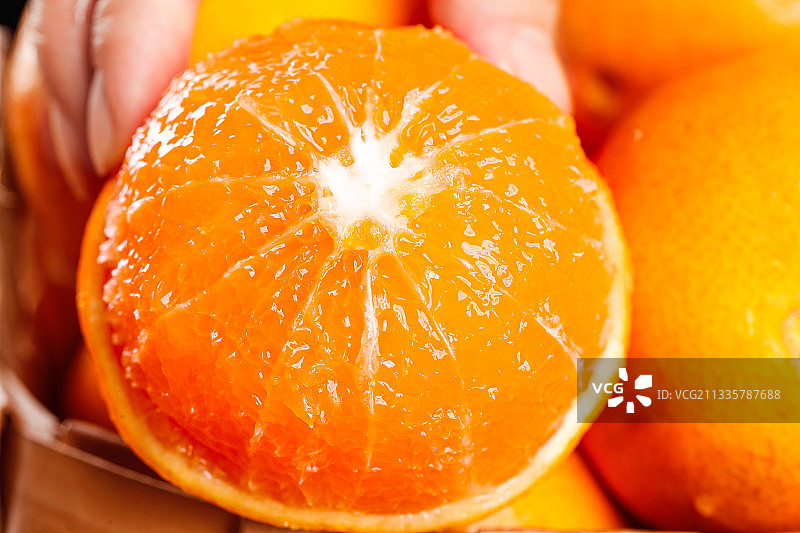 手里拿着爱媛果冻橙图片素材