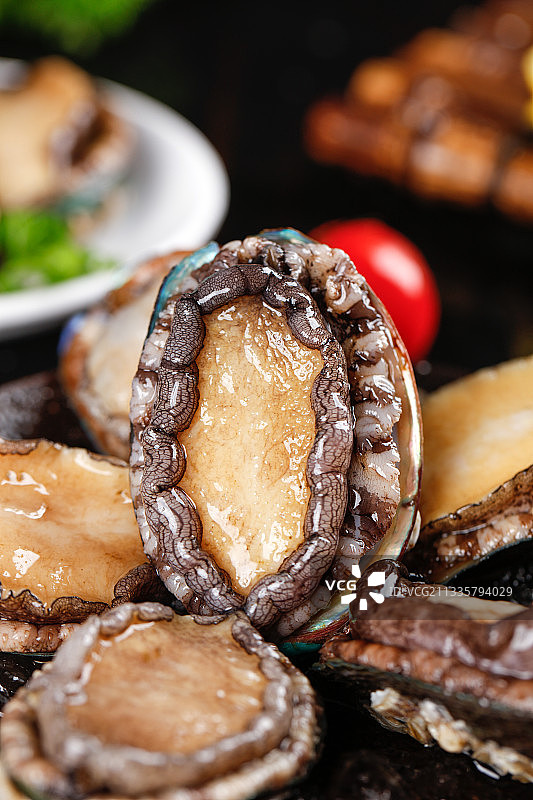 黑底上的鲍鱼图片素材