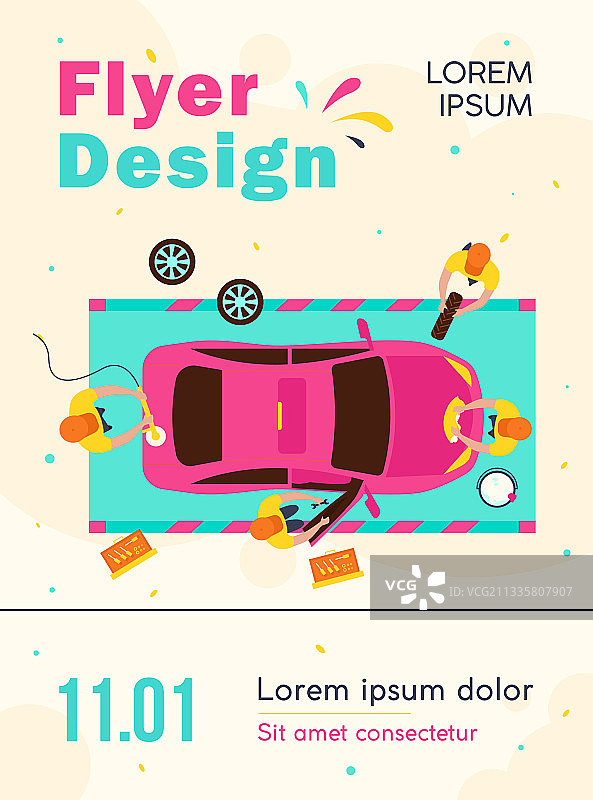 汽车维修团队正在修车图片素材