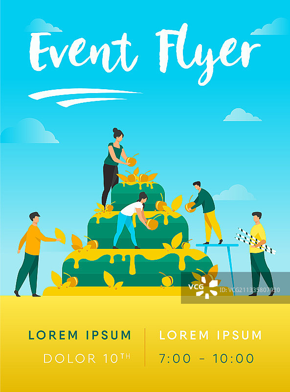 面包师准备婚礼或生日蛋糕图片素材