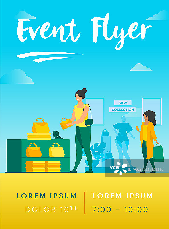 在服装店购物的女性顾客图片素材