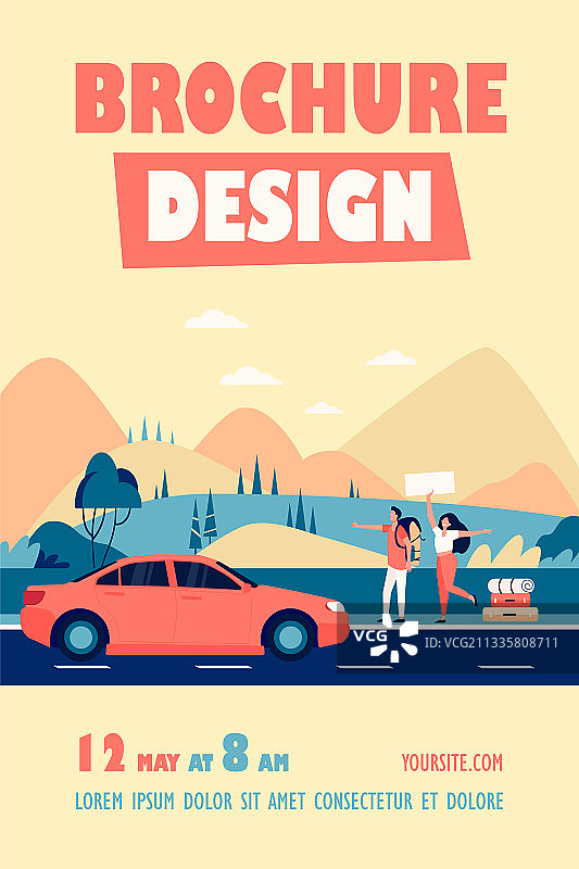 快乐的背包游客情侣图片素材