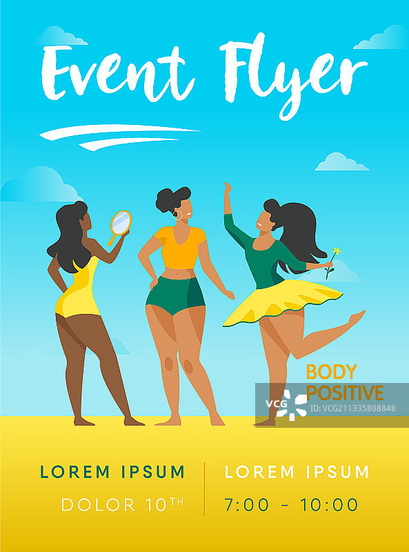 欣赏自己身材的快乐女孩图片素材