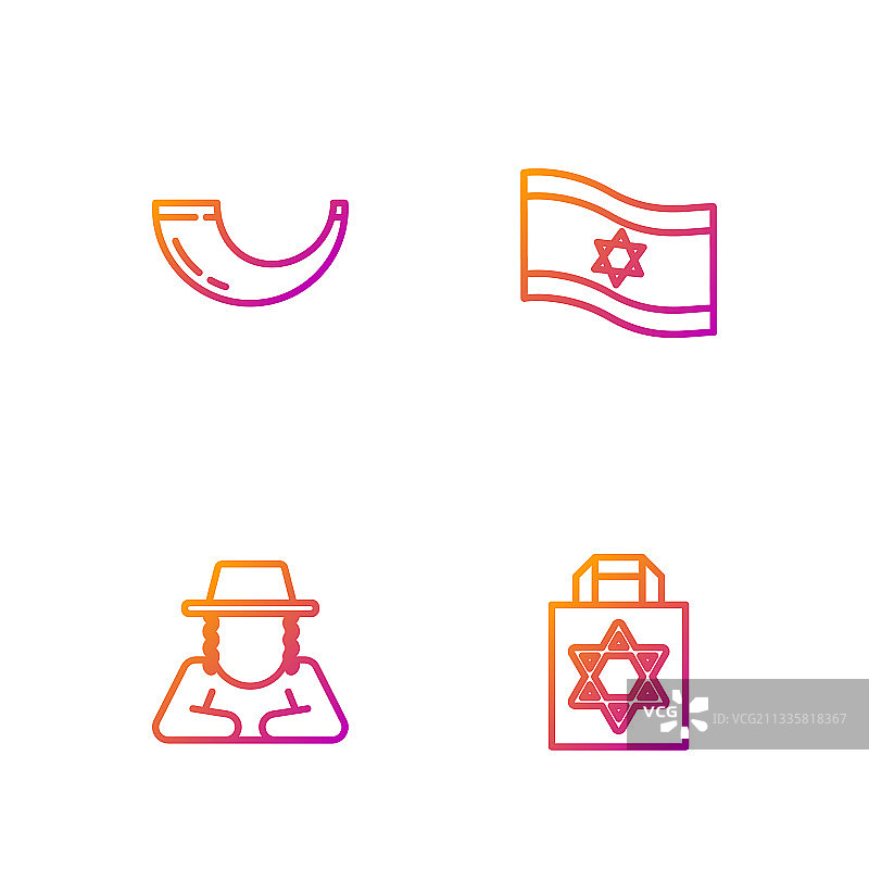 大卫之星购物袋图片素材