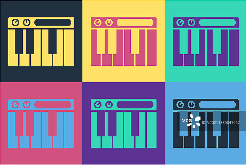 波普艺术合成器图标图片素材