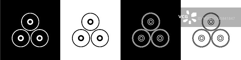 黑色背景上的喷漆罐图标图片素材