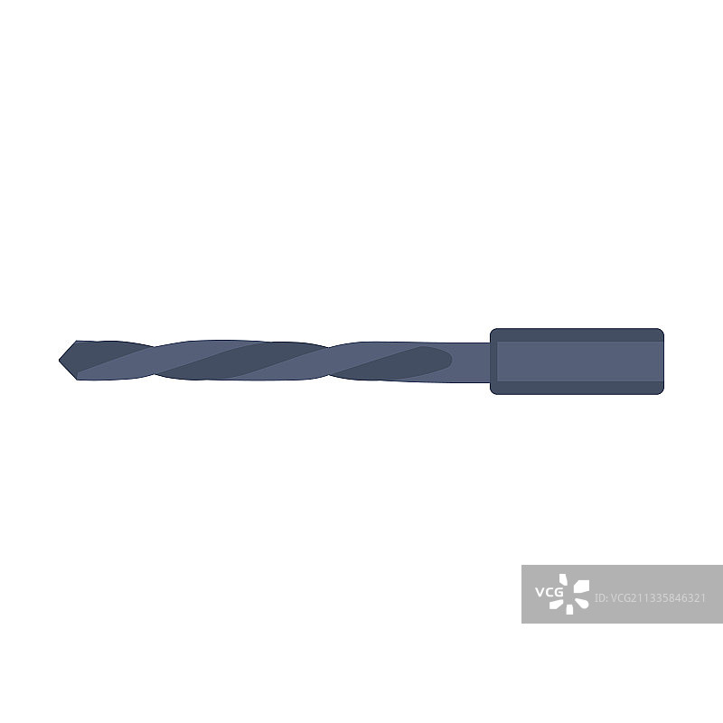 金属钻头建筑工具（白色背景，已隔离）图片素材