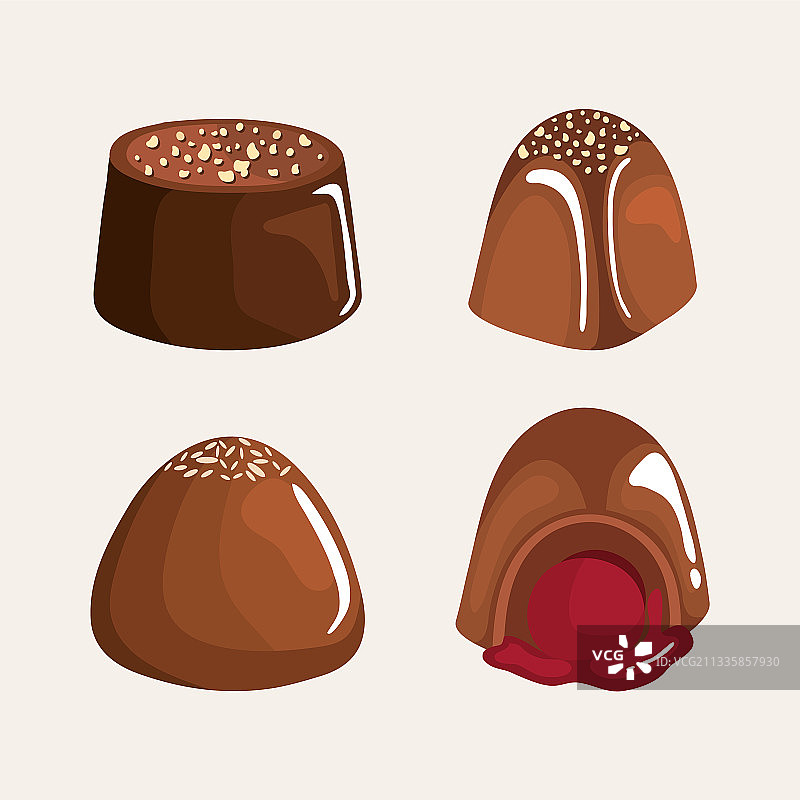 四个巧克力图标图片素材