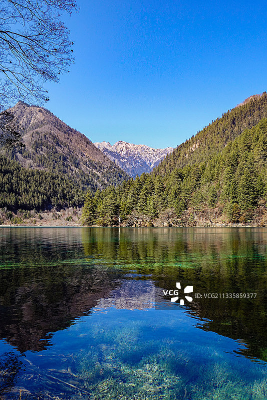 世界自然遗产九寨沟镜海图片素材
