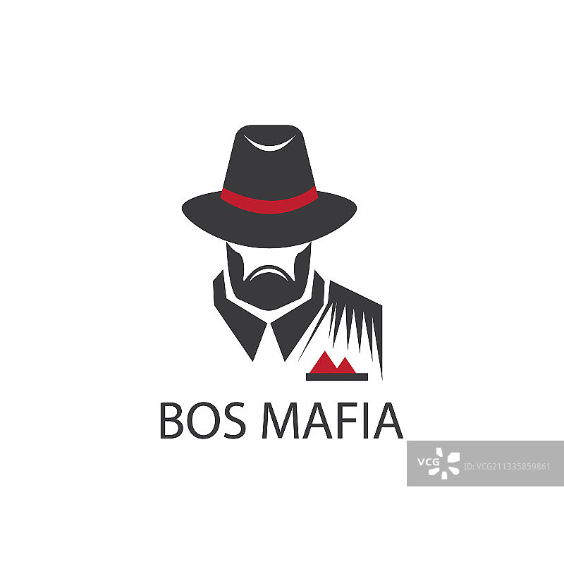 戴帽子的黑手党标志男人图片素材