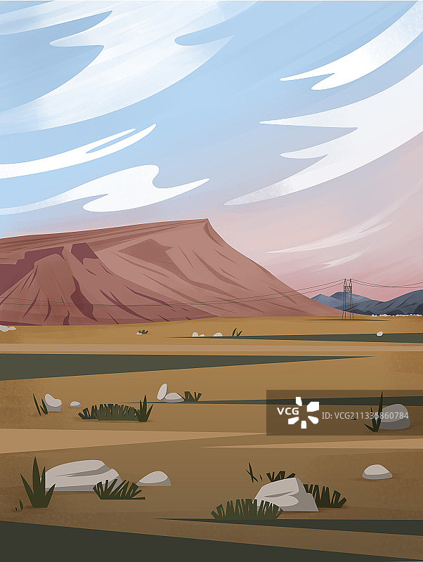 风景建筑插画图片素材