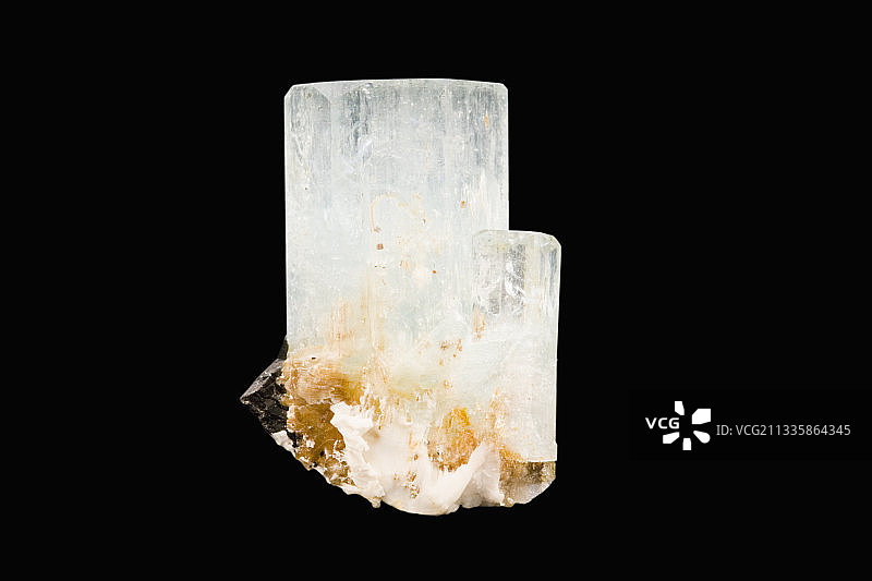 海蓝水晶，绿柱石变种图片素材