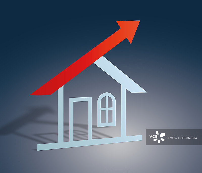 房价上涨概念图图片素材
