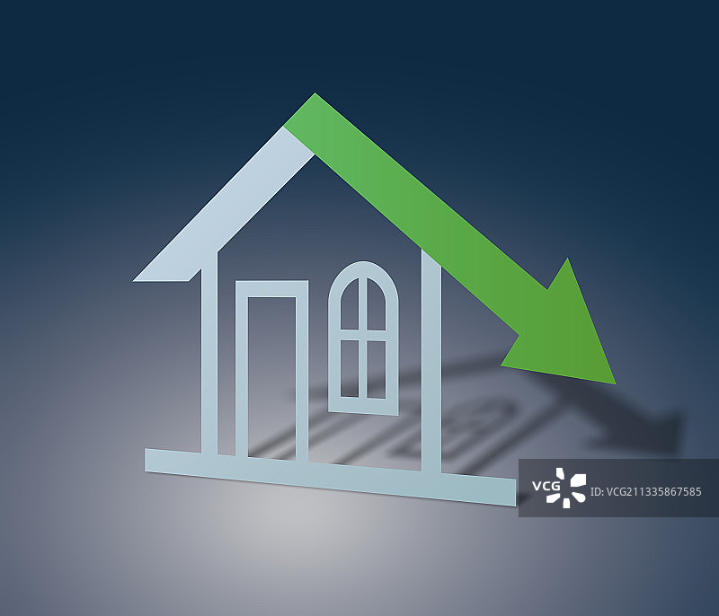 房价下跌概念图图片素材