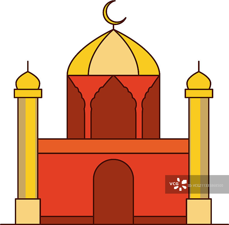 阿拉伯清真寺建筑图片素材