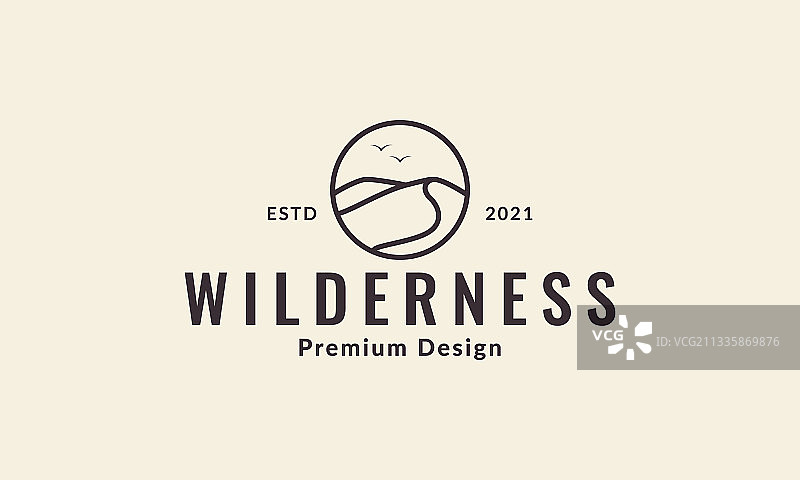 线条沙漠圆形标志符号图标设计图片素材