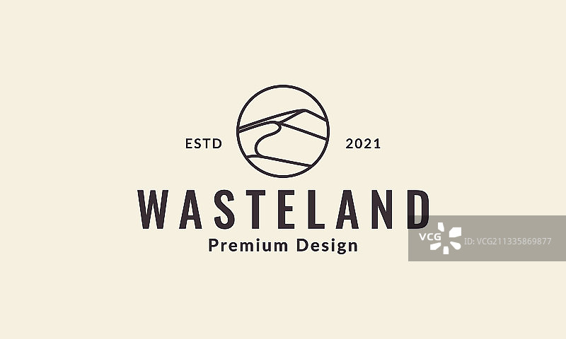 线条沙漠圆形标志符号图标设计图片素材