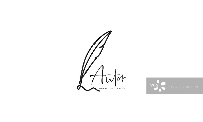 羽毛笔旧铅笔旧标志符号线性图标图片素材