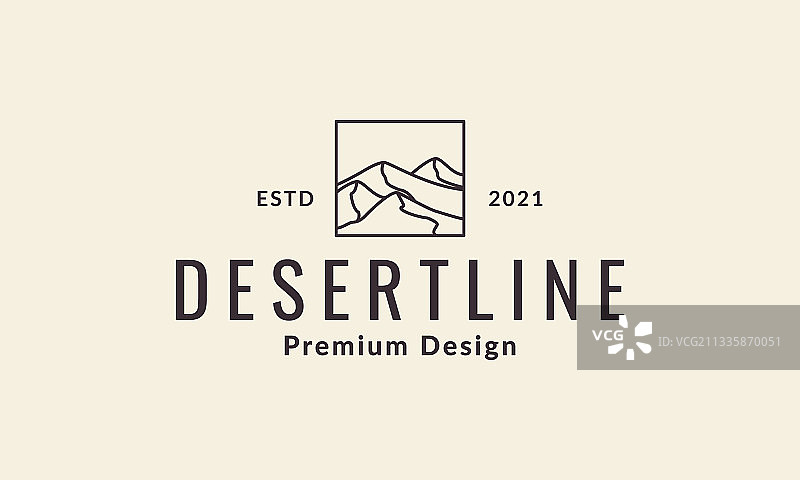 线条方形沙漠Logo标志符号设计图片素材
