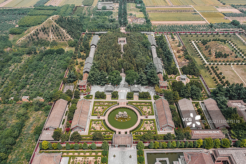 茂陵博物馆全景航拍图片素材
