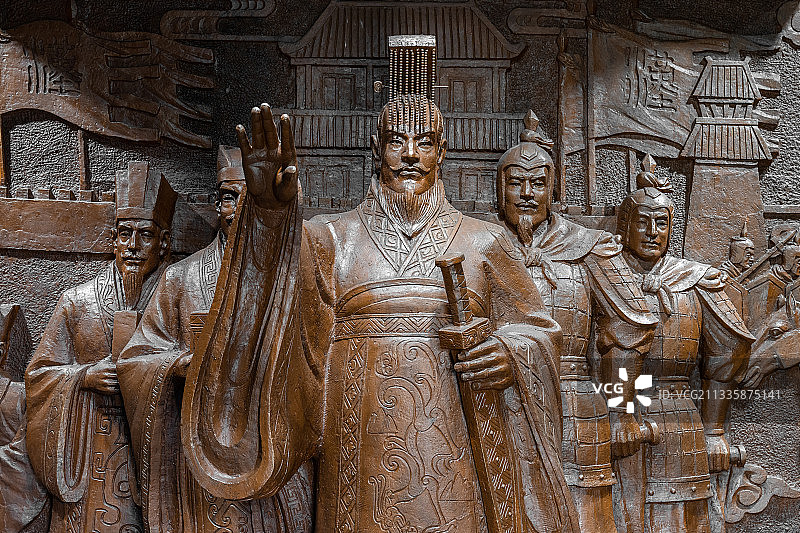 茂陵博物馆内的汉武帝石刻图片素材