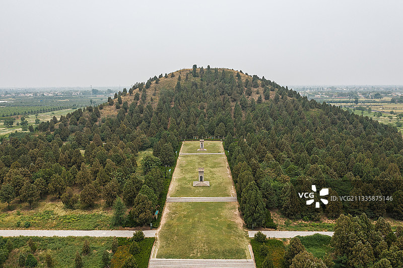 汉武帝茂陵航拍图片素材