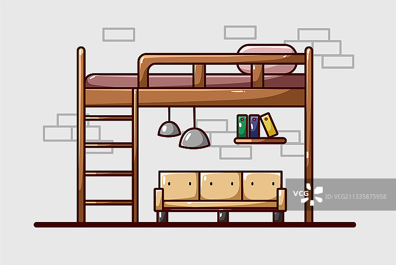 豪华宿舍床位图片素材