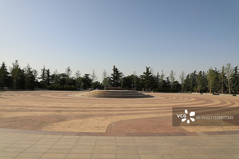 河南郑州：1938年黄河花园口事件记事广场图片素材