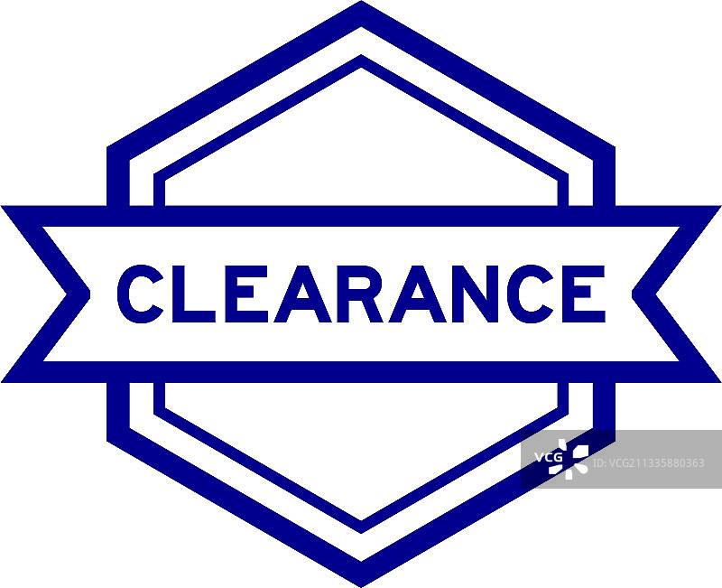 带有文字的复古蓝色六边形标签banner图片素材