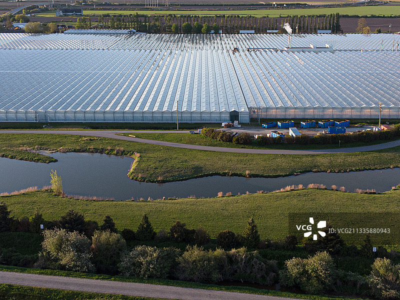 大规模农业园区玻璃太阳能图片素材